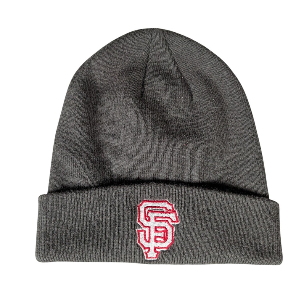 Nike‎ San Francisco SF Giants MLB Cuffed Beanie Knit Hat Gray Swoosh Logo 5401